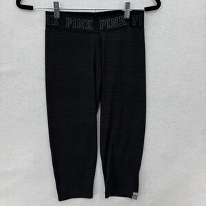 Pink Victoria Secret Ultimate S/P Black with Gray Cropped Legging